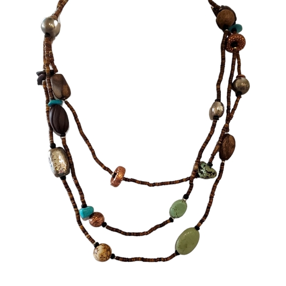 N1569 Retired Silpada Sterling Long Multi-Material Necklace - Picture 12 of 16